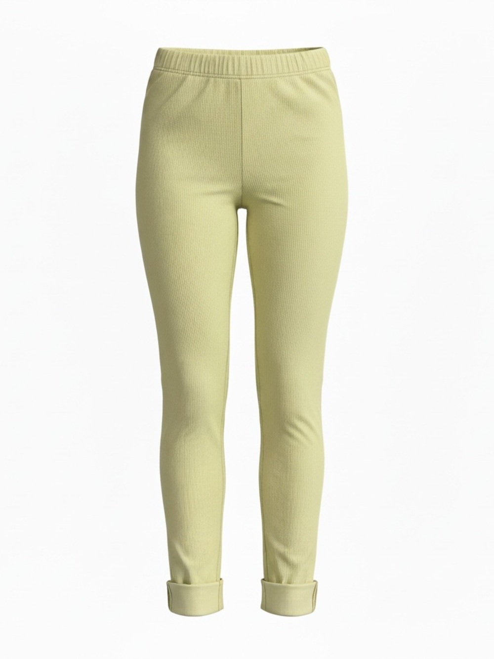 Eileen Fisher Ribbed Women’s Textured Ankle Pants in Pale Lime. Size small